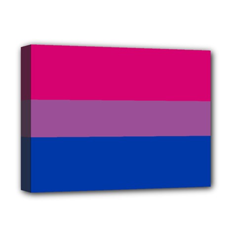 Bisexual Pride Flag Bi Lgbtq Flag Deluxe Canvas 16  X 12  (stretched) 