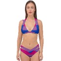 Bisexual Pride Flag Bi LGBTQ Flag Double Strap Halter Bikini Set View1