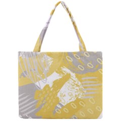 Ochre Yellow And Grey Abstract Mini Tote Bag