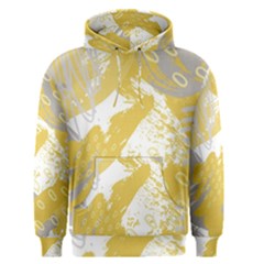 Ochre Yellow And Grey Abstract Men s Pullover Hoodie by charliecreates