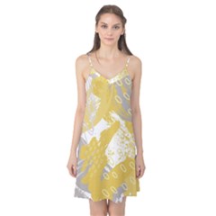 Ochre Yellow And Grey Abstract Camis Nightgown
