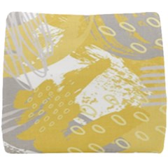 Ochre Yellow And Grey Abstract Seat Cushion