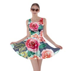 Watercolour Floral  Skater Dress by charliecreates