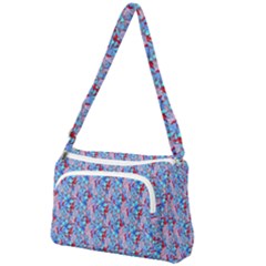 Floral Pattern Front Pocket Crossbody Bag