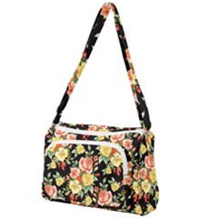 Flowers Watercolor Front Pocket Crossbody Bag