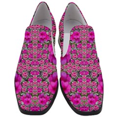 From The Sky Came Flowers In Peace Women Slip On Heel Loafers by pepitasart