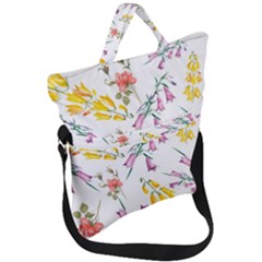 Wild Flower Fold Over Handle Tote Bag