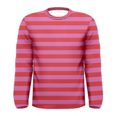 Love Sick - Bubblegum Pink Stripes Men s Long Sleeve Tee by WensdaiAmbrose