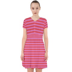 Love Sick - Bubblegum Pink Stripes Adorable In Chiffon Dress by WensdaiAmbrose