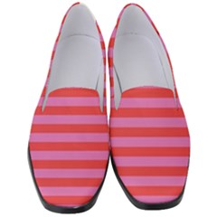 Love Sick - Bubblegum Pink Stripes Women s Classic Loafer Heels by WensdaiAmbrose