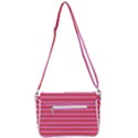 Love Sick - Bubblegum Pink Stripes Shoulder Bag with Back Zipper View3