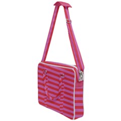 Love Sick - Bubblegum Pink Stripes Cross Body Office Bag by WensdaiAmbrose