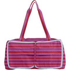 Love Sick - Bubblegum Pink Stripes Multi Function Bag by WensdaiAmbrose