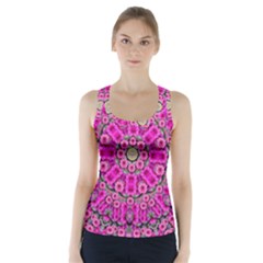 From The Sky Came Flowers In Calm Bohemian Peace Racer Back Sports Top by pepitasart