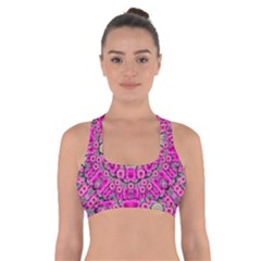 From The Sky Came Flowers In Calm Bohemian Peace Cross Back Sports Bra by pepitasart