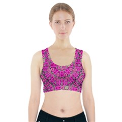 From The Sky Came Flowers In Calm Bohemian Peace Sports Bra With Pocket by pepitasart