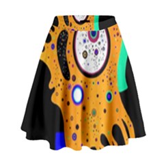 Stars Wassily Kandinsky (neg) High Waist Skirt by impacteesstreetwearthree