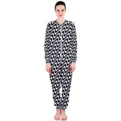 Insomnia - Black & White Stripes Onepiece Jumpsuit (ladies)  by WensdaiAmbrose