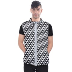 Insomnia - Black & White Stripes Men s Puffer Vest