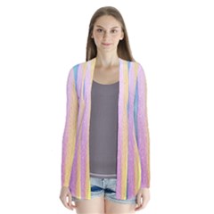 Watercolour Watercolor Background Drape Collar Cardigan by Pakrebo