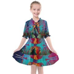 Background Sci Fi Fantasy Colorful Kids  All Frills Chiffon Dress