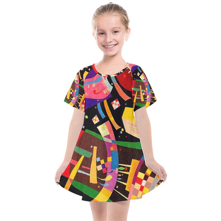 Kandinsky Composition X Kids  Smock Dress