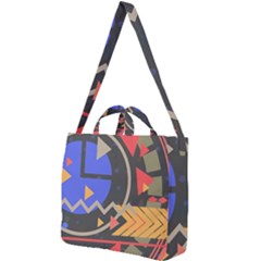 Background Abstract Colors Shapes Square Shoulder Tote Bag