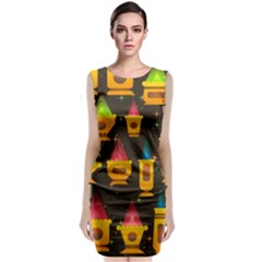 Pattern Non Seamless Objects Pots Classic Sleeveless Midi Dress by Pakrebo