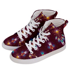 Background Pattern Non Seamless Men s Hi-top Skate Sneakers by Pakrebo