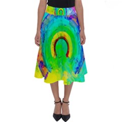Abstract Color Design Background Perfect Length Midi Skirt by Pakrebo
