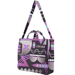 Background Abstract Geometric Square Shoulder Tote Bag by Pakrebo