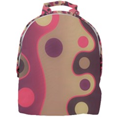 Background Wavy Pinks Bright Mini Full Print Backpack by Pakrebo