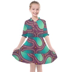 Background Pattern Non Seamless Kids  All Frills Chiffon Dress