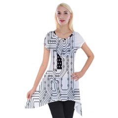 New Technology Short Sleeve Side Drop Tunic