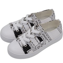 New Technology Kids  Low Top Canvas Sneakers by WensdaiAmbrose