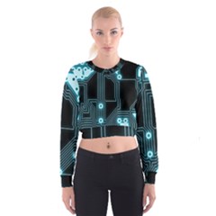 New Technology - Dark Cropped Sweatshirt by WensdaiAmbrose