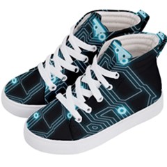 New Technology - Dark Kids  Hi-top Skate Sneakers by WensdaiAmbrose