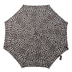 3d Leopard Print Black Brown Hook Handle Umbrellas (medium) by LoolyElzayat