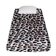 3d Leopard Print Black Brown Fitted Sheet (single Size)