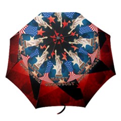 Happy 4th Of July Folding Umbrellas by FantasyWorld7