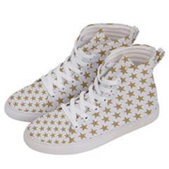 Gold Star Women s Hi-top Skate Sneakers by WensdaiAmbrose