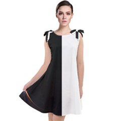 Wow Black White Ray Tie Up Tunic Dress by wowclothings