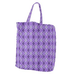 Argyle Large Purple Pattern Giant Grocery Tote by BrightVibesDesign