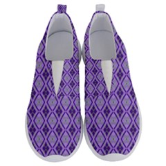 Argyle Large Purple Pattern No Lace Lightweight Shoes by BrightVibesDesign