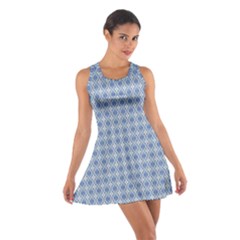 Argyle Light Blue Pattern Cotton Racerback Dress by BrightVibesDesign