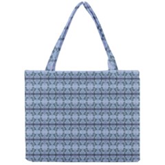 Cute Flowers Pattern Pastel Blue Mini Tote Bag by BrightVibesDesign
