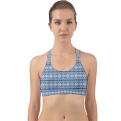 Cute Flowers Pattern Pastel Blue Back Web Sports Bra by BrightVibesDesign