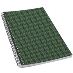 Argyle Dark Green Brown Pattern 5 5  X 8 5  Notebook by BrightVibesDesign