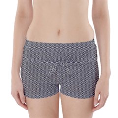 Ornate Oval Pattern Grey Black White Boyleg Bikini Wrap Bottoms