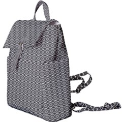 Ornate Oval Pattern Grey Black White Buckle Everyday Backpack by BrightVibesDesign